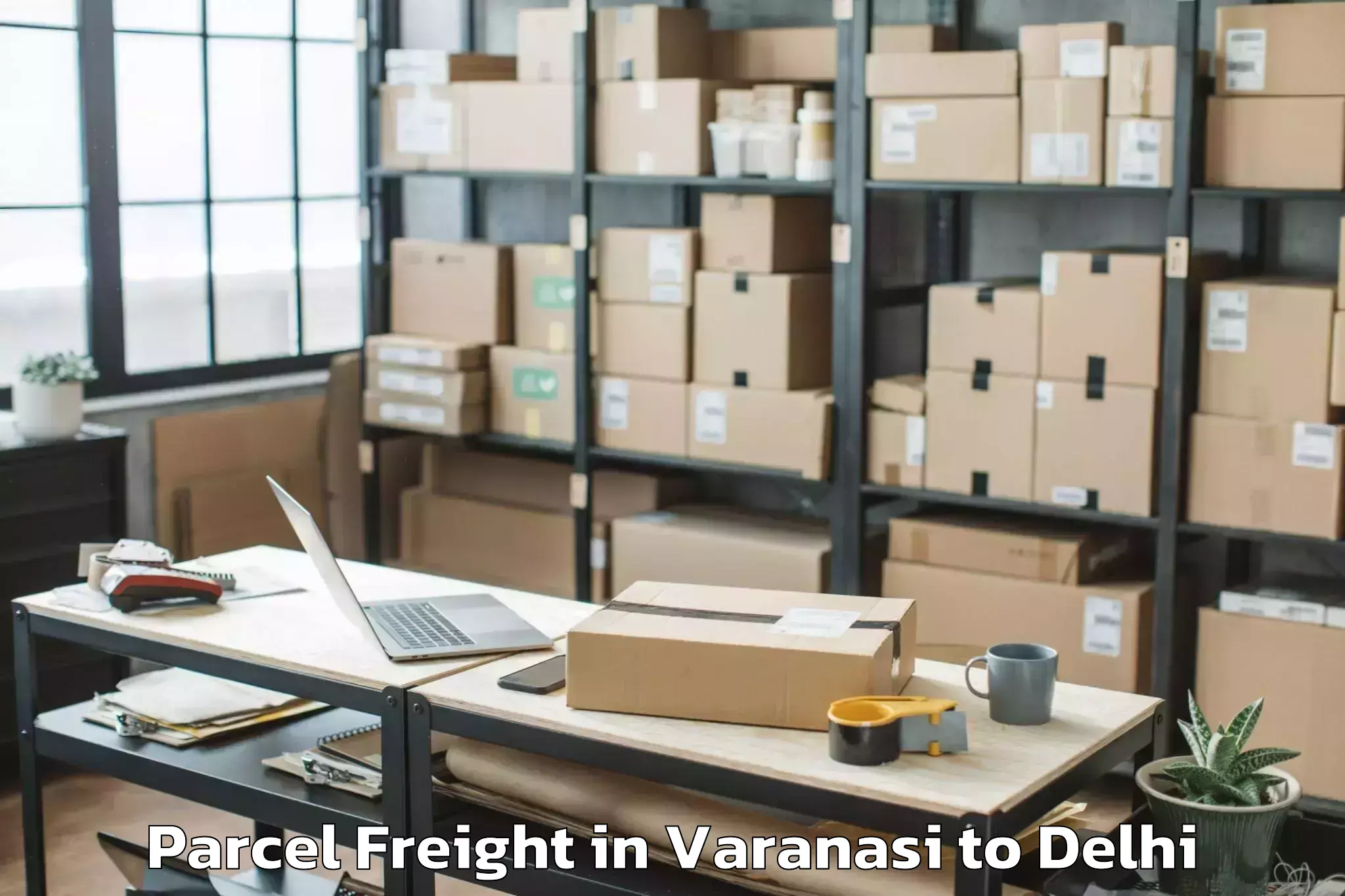 Top Varanasi to Unity One Mall Cbd Shahdara Parcel Freight Available